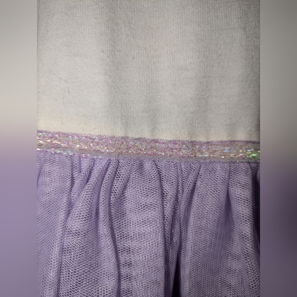 Girls Happy Easter Purple and White Bunny Tulle Dress. Size S. EUC - Picture 3 of 13
